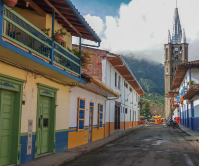 church in small town Colombia