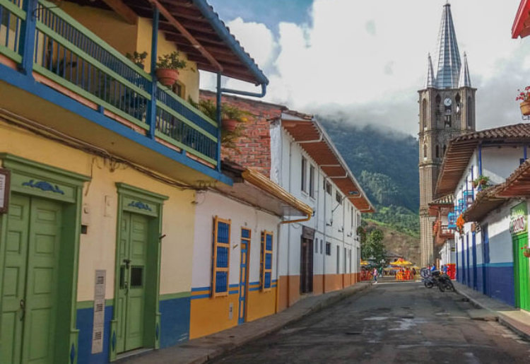 church in small town Colombia