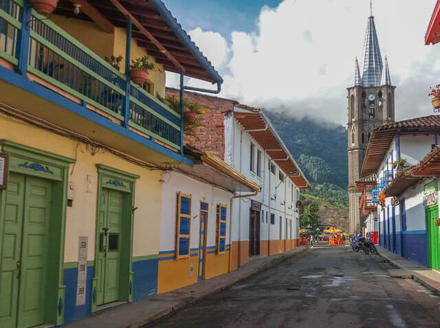 church in small town Colombia