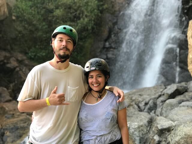 couple canyoning