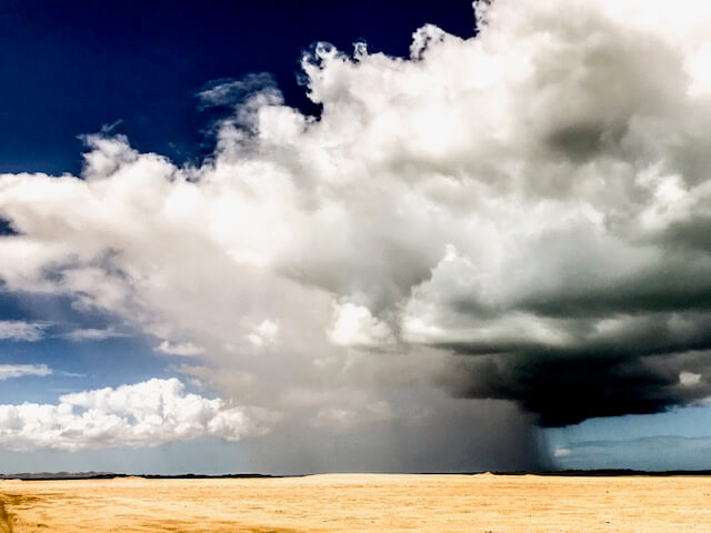 rainstorm in the guajira desert