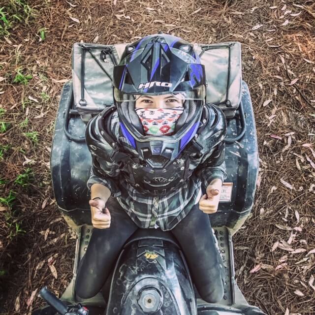 girl on atv