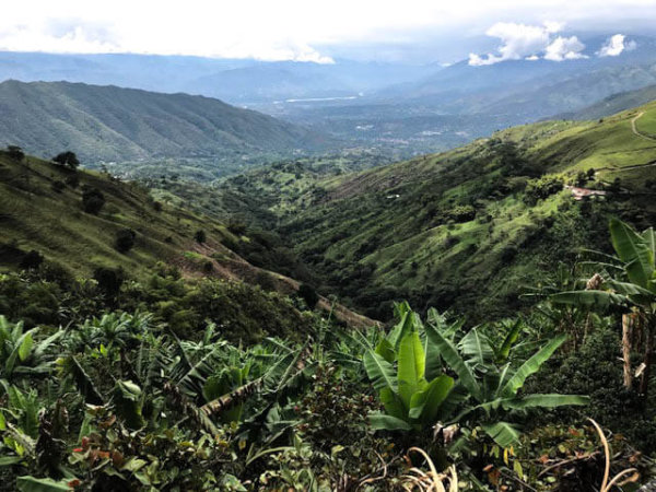 mountain views outside Medellin