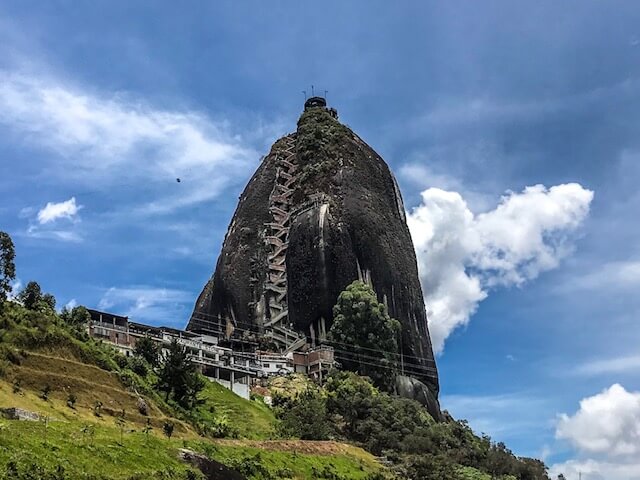 huge rock 100 meters high