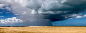 Rain burst in the desert