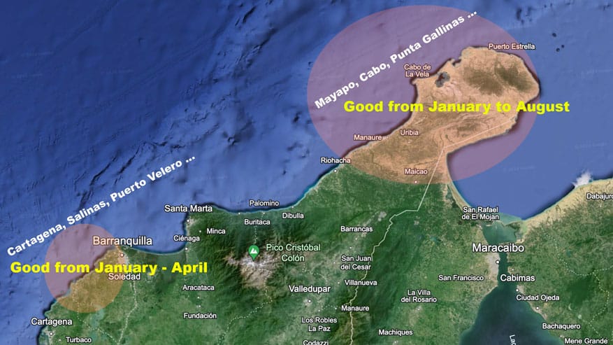 Map of the northern Caribbean coast of Colombia