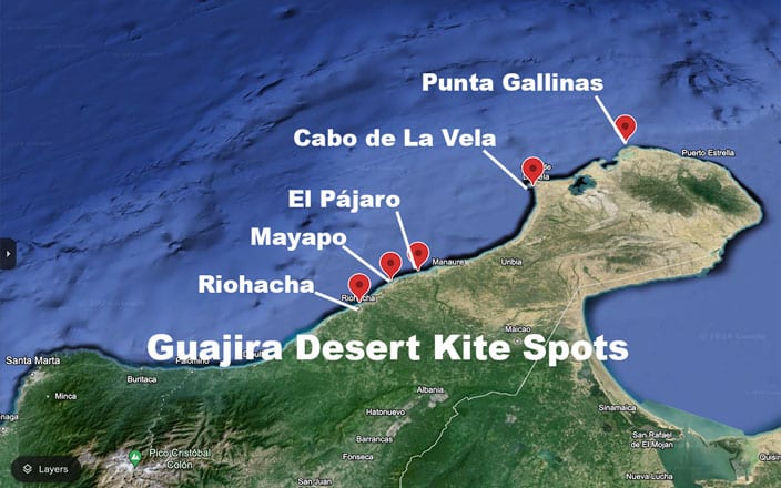 Guajira desert kitesurfing Colombia
