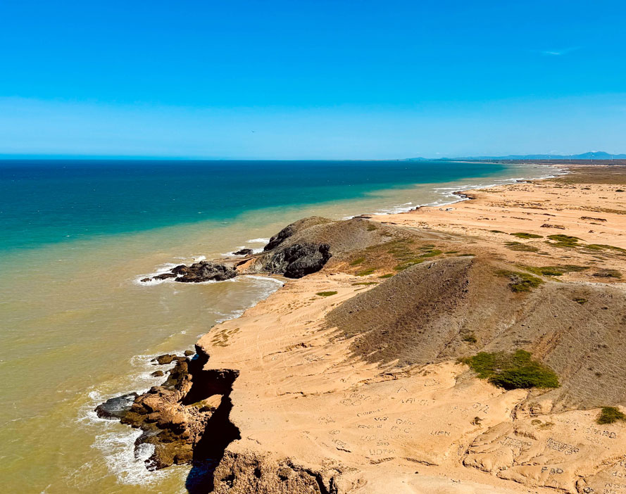 Cliff on the ocean Cabo de La Vela tours