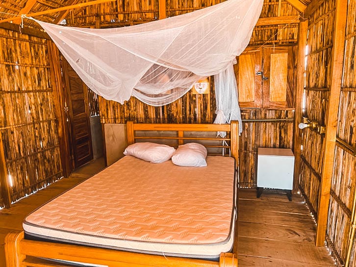 Interior of a cabana in Cabo de La Vela hostel