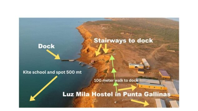 Luz Mila Punta Gallinas walk to dock Luz Mila Punta Gallinas walk to dock